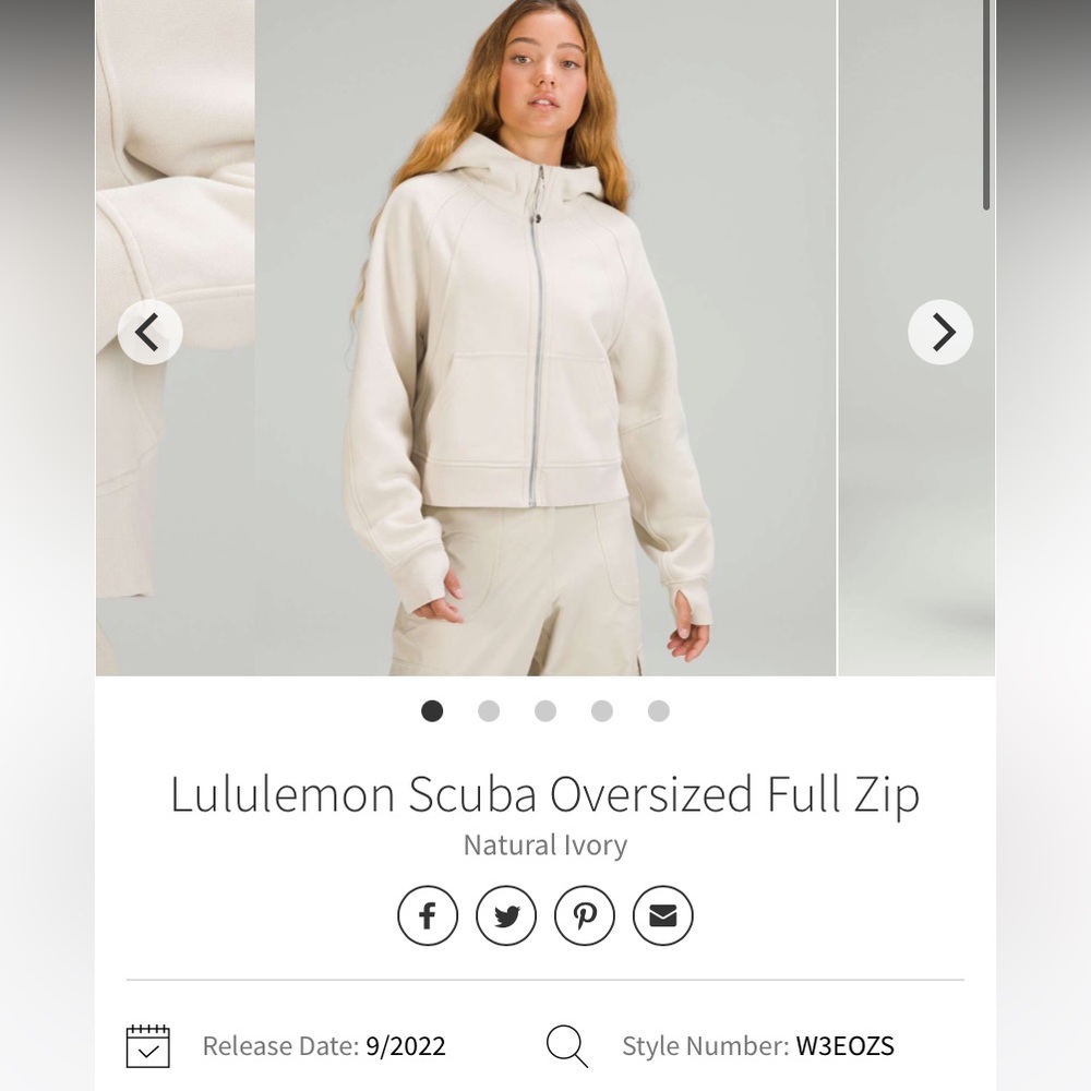 Lululemon Oversized Full Zip Hoodie